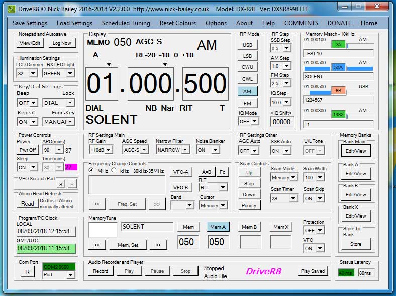 DX-R8 Main Panel Image