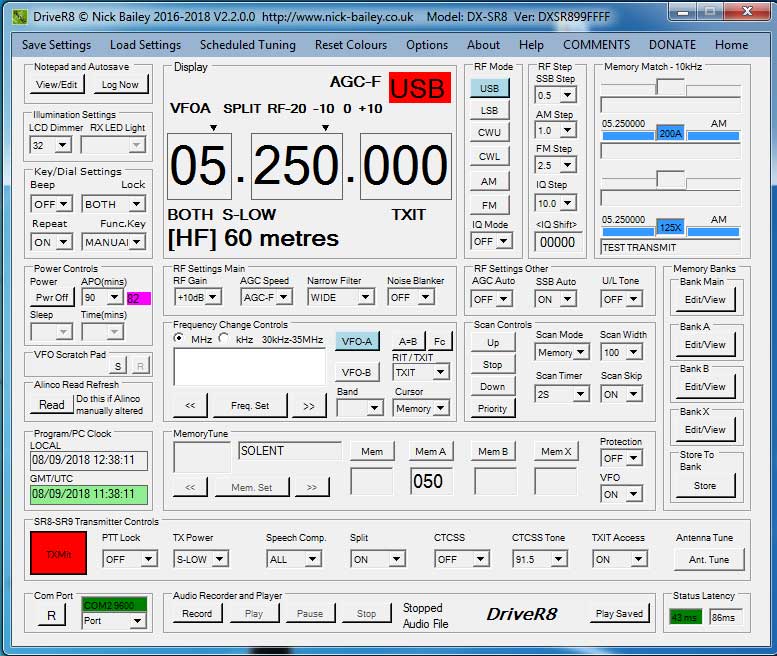 SR8 / SR9 Main Panel Image