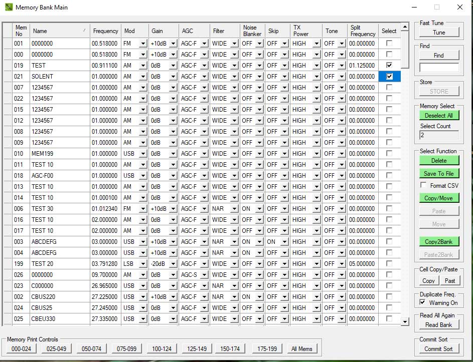 Memory Bank View/Edit Image Memory Bank View/Edit Image