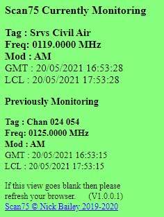 Scan75 HTML Frequency Monitor File